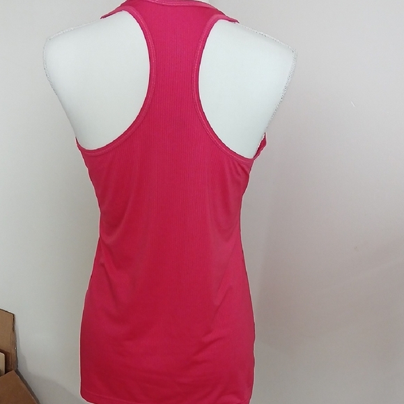 adidas Hot Pink Racerback Performance Tank - Picture 2 of 4